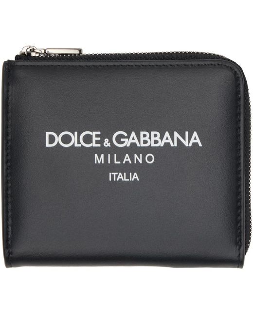 メンズ Dolce & Gabbana レザー カードケース Black