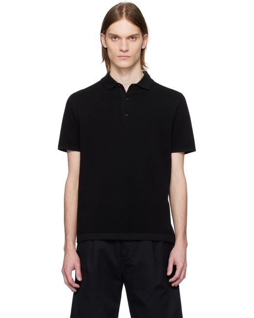 Reigning Champ Black Supima Pique Ace Polo for men