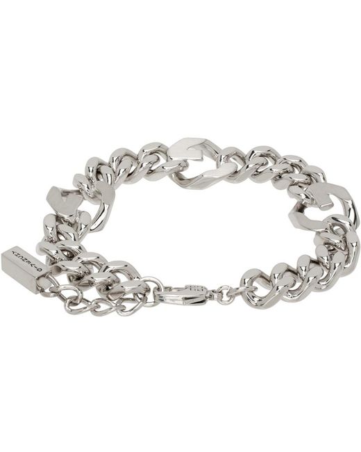 Givenchy Black Silver G Chain Bracelet for men