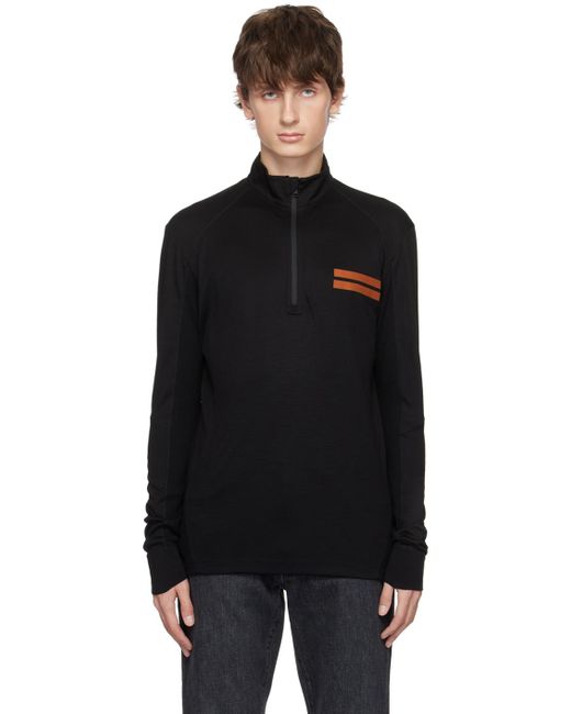 Zegna Black Half-zip Sweatshirt for men