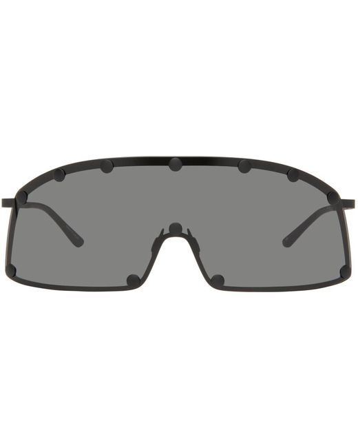 Rick Owens Black Shielding Sunglasses for men
