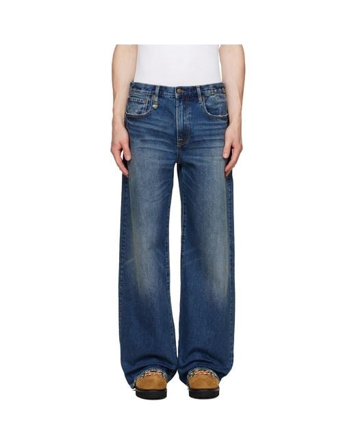 R13 Blue D'Arcy Loose Jeans for men