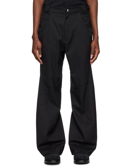 メンズ CMMAWEAR ブラック Darted Drape トラウザーズ Black