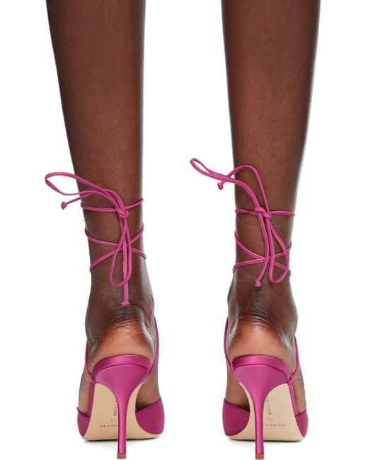 Manolo Blahnik Brown Pink Plumena 90 Heeled Sandals