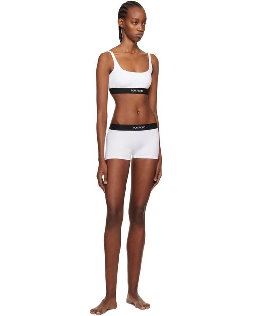 Tom Ford Black White Jacquard Boy Shorts