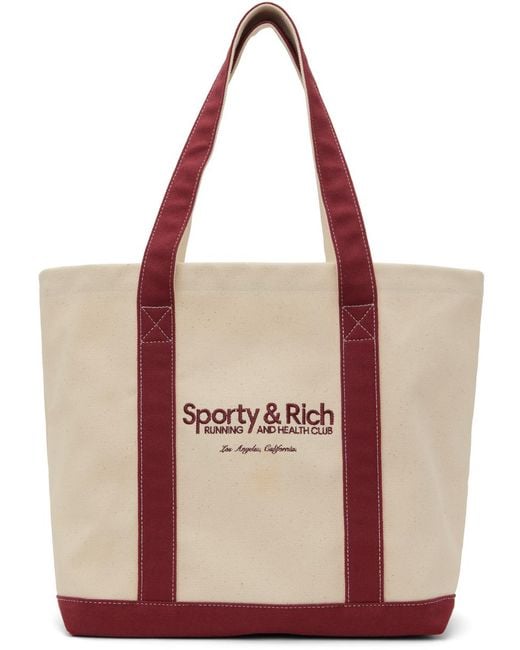 Sporty & Rich Sportyrich &レッド Club Two Tone トートバッグ Brown