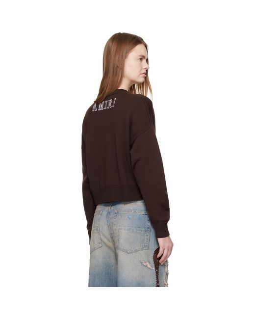 Amiri Brown Ma Crew Sweater