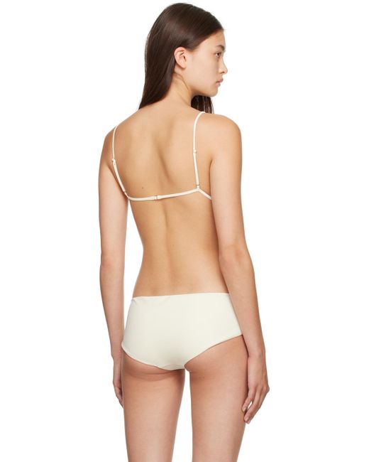 The Row Black Off-white Fotini Bikini Top