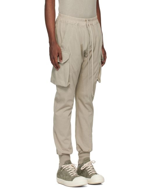 メンズ Rick Owens オフホワイト Porterville Mastodon Cut カーゴパンツ Natural