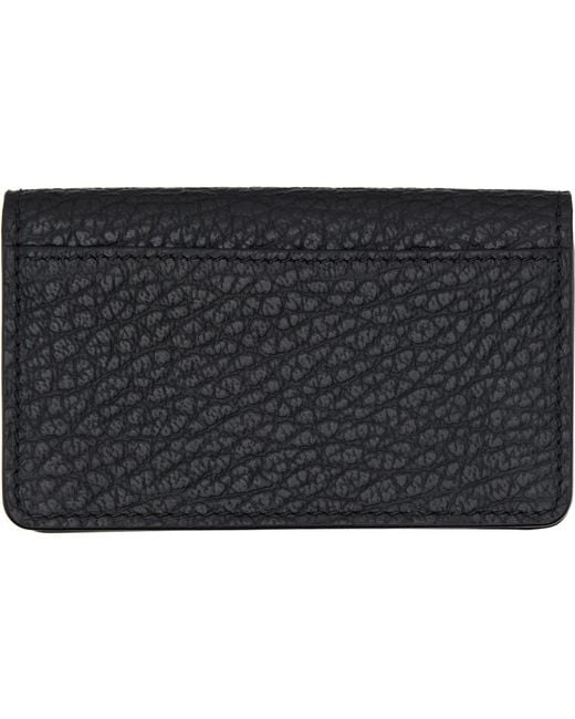 Maison Margiela Black Leather Card Holder for men