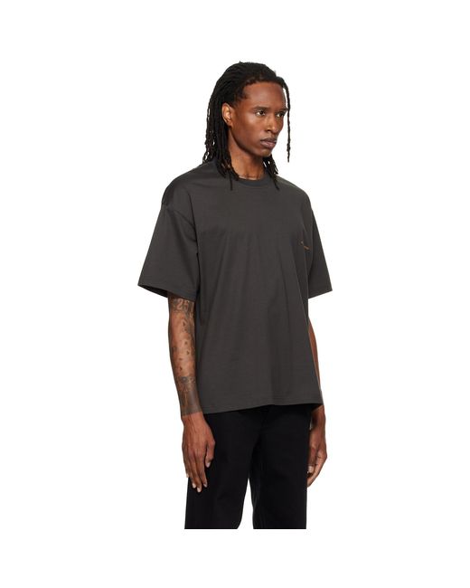 Wooyoungmi Black Scenery Graphic T-Shirt for men