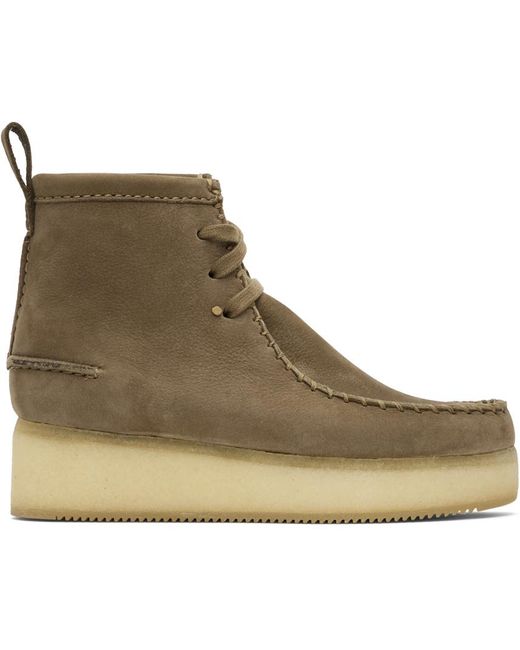Clarks Green Brown Wallabee Craft Boots