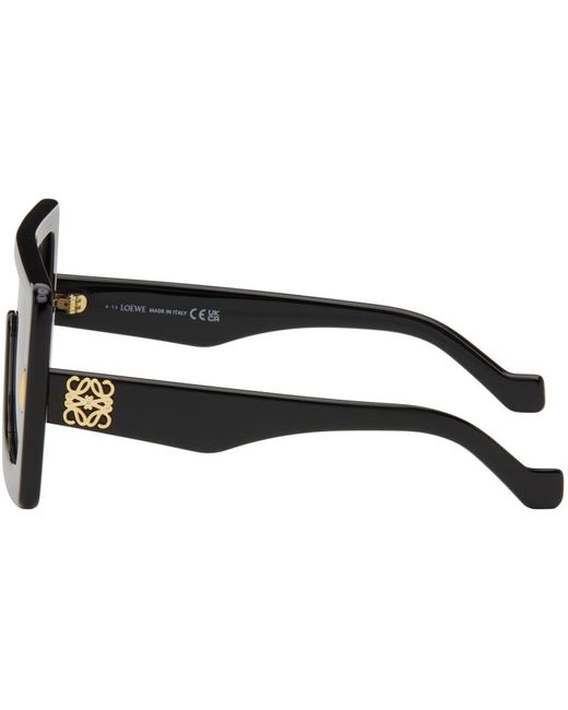 Loewe Black Anagram Flat-brow Sunglasses