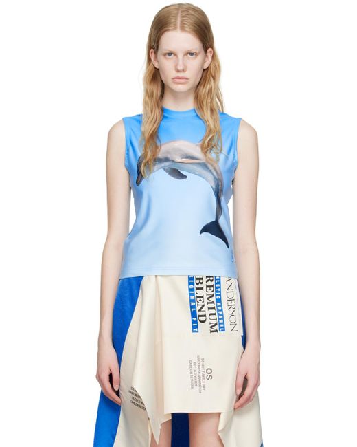 JW Anderson Blue Dolphin Tank Top