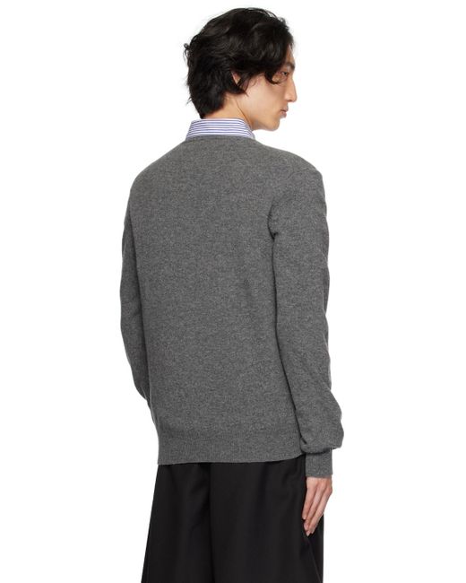 COMME DES GARÇONS PLAY Comme Des Garçons Play Gray Invader Edition Sweater for men