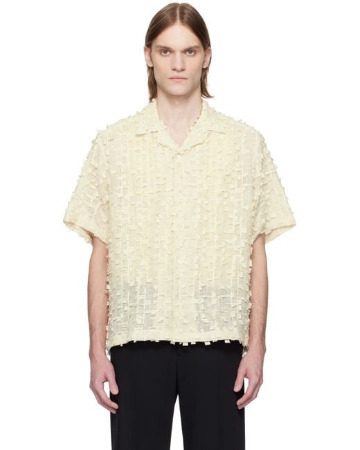 Cmmn Swdn Natural Ted Embroidered Shirt for men
