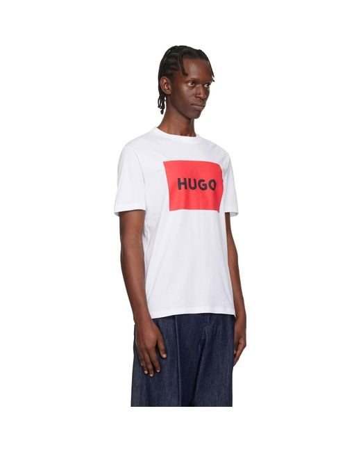 HUGO Red Regular-Fit Logo-Print T-Shirt for men