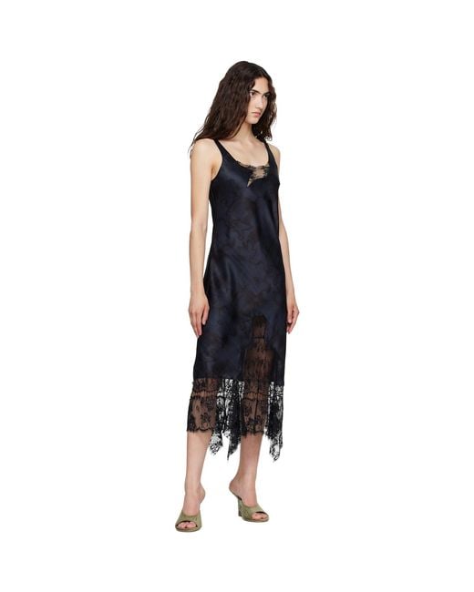 Collina Strada Black Anemone Midi Dress