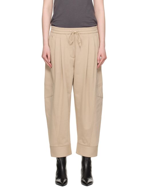 3.1 Phillip Lim Black Curved Wide Leg Crop Sweatpants