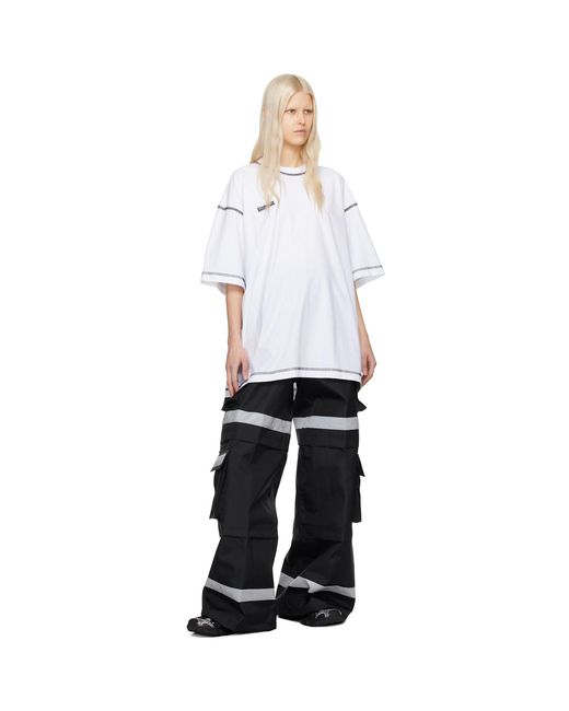 Vetements Black Reflective Cargo Pants