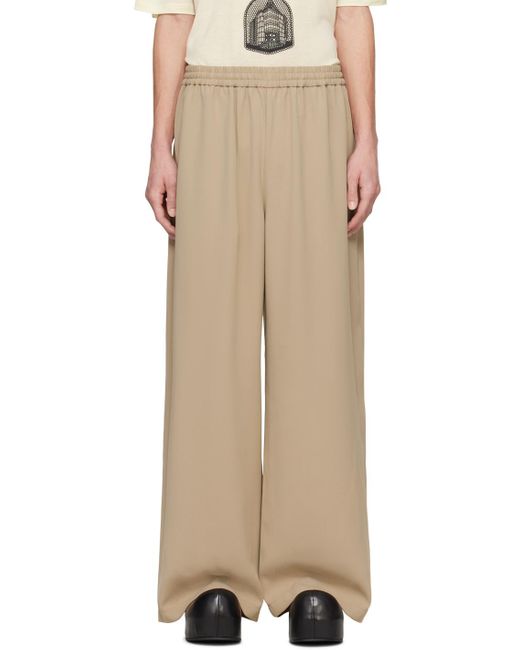 Acne Natural Embroidered Trousers for men