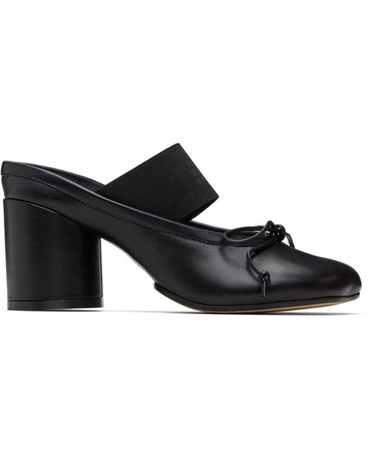 MM6 by Maison Margiela Black Anatomic Numeric Sandal Heels