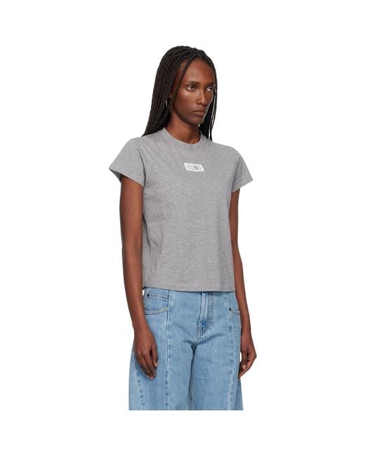 MM6 by Maison Margiela Black Numeric Cotton T-Shirt