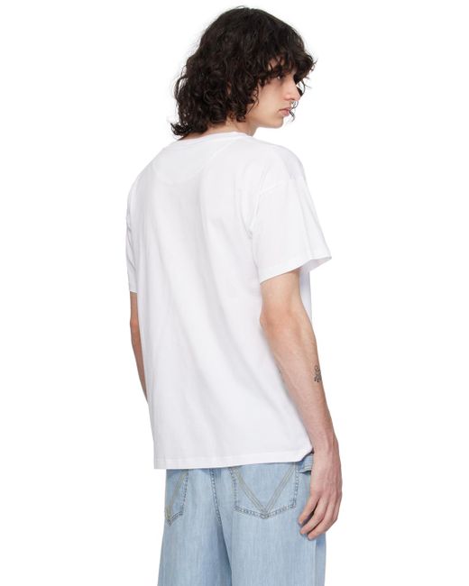 メンズ Bally ホワイト ロゴプリント Tシャツ White