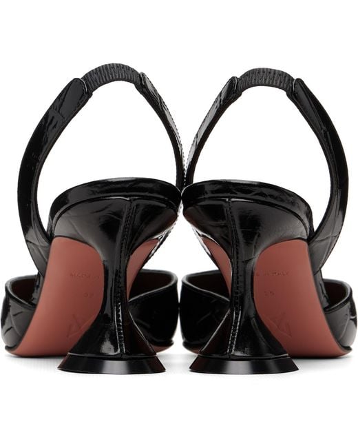 AMINA MUADDI Black Holli Sling 70 Heels