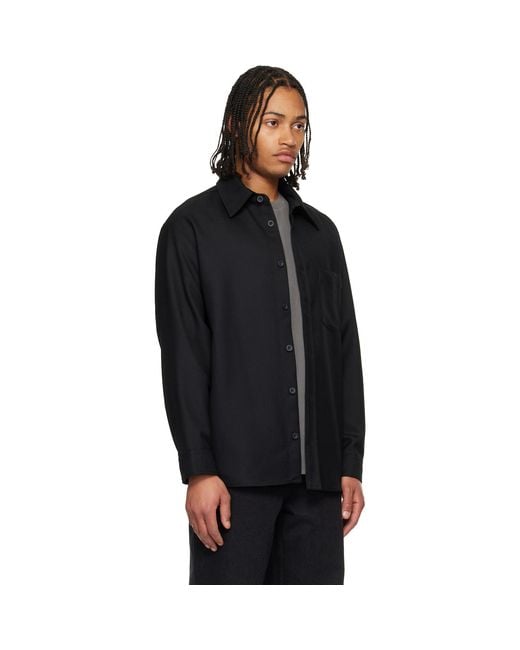 A.P.C. Black Malaury Overshirt for men