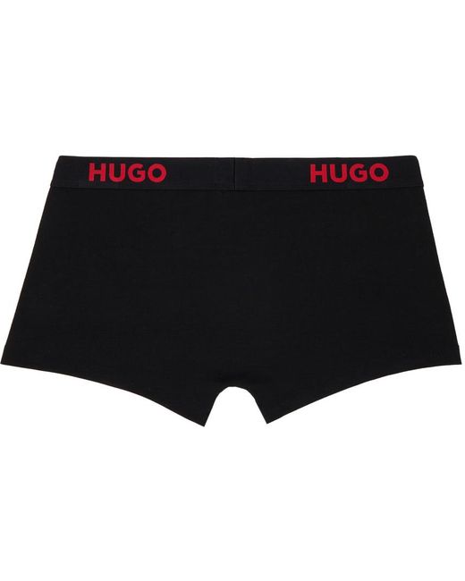 HUGO Three-pack Black Boxers for men