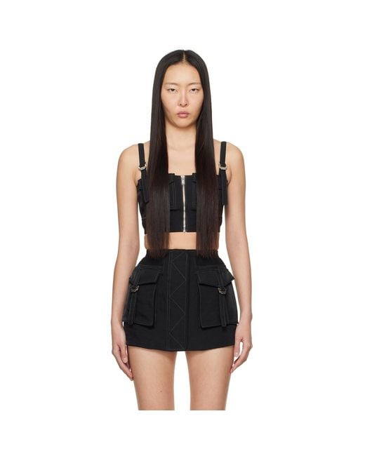 Dion Lee Black Aviator Camisole