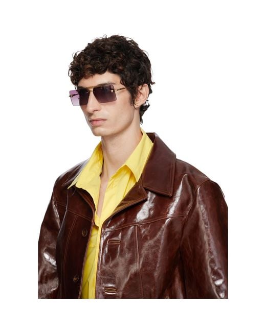Versace Brown Medusa Sunglasses for men
