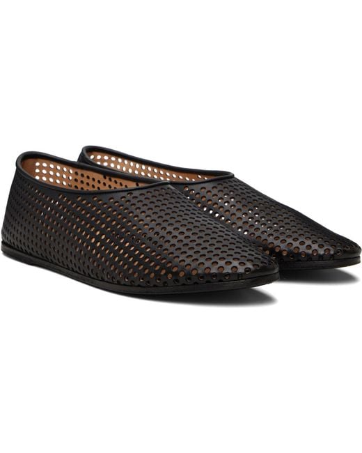 Marsèll Black Coltellaccio Forata Ballerina Loafers for men