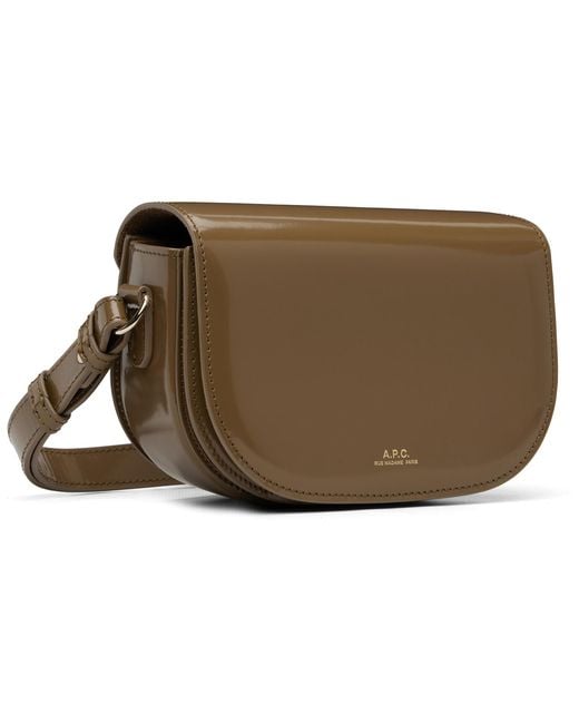 A.P.C. Black Khaki 'Le B Side' Small Bag