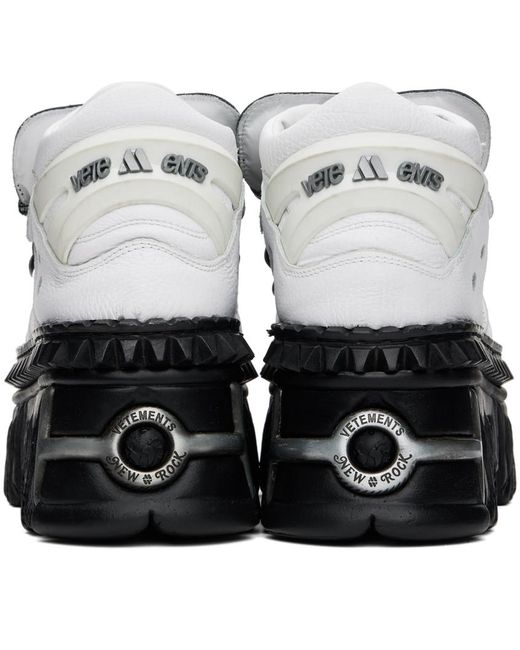 Vetements Black White New Rock Edition Platform Sneakers for men