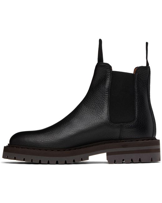Common Projects Black Leather Chelsea Boots