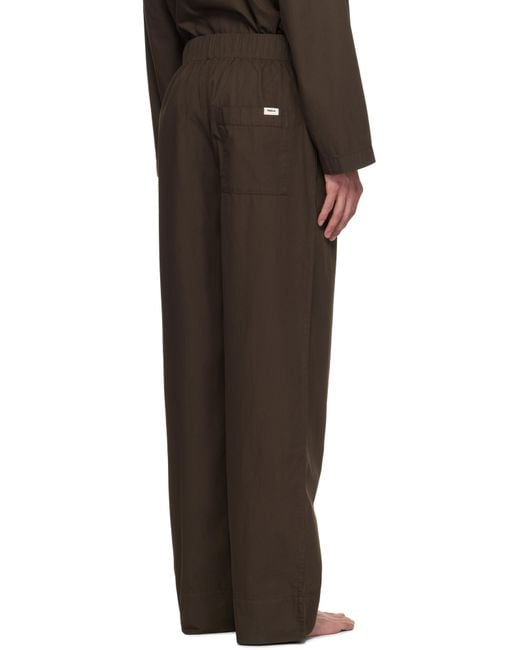 Tekla Black Poplin Pyjama Pants for men