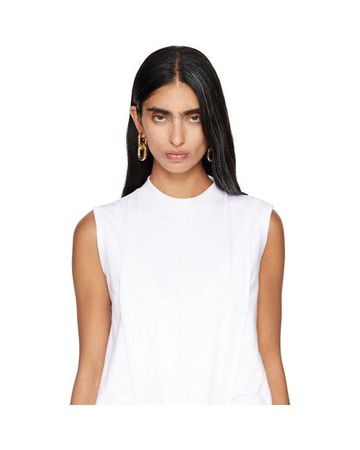 Rabanne Metallic Double Xl Link Earrings