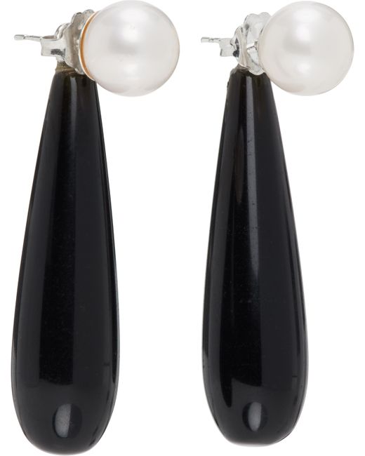 Sophie Buhai Black Small Angelyne Earrings