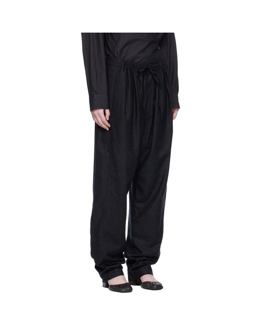 Lemaire Black Drawstring Trousers