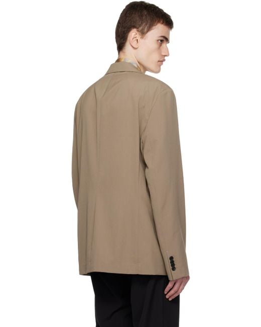 Acne Natural Taupe Double-breasted Blazer for men
