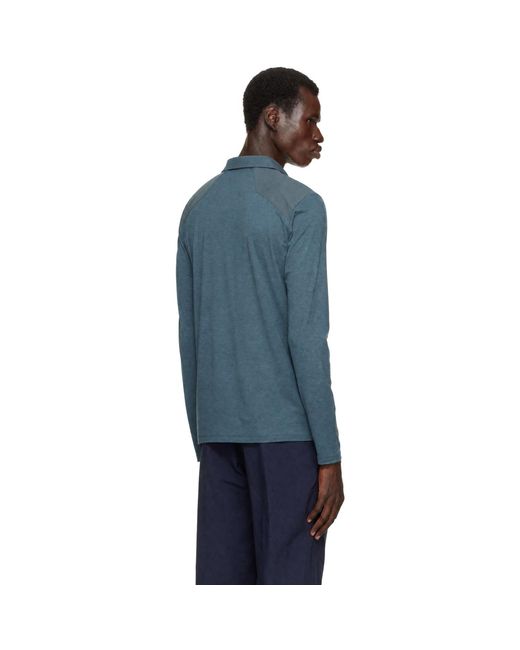 Veilance Blue Frame Ls Polo for men