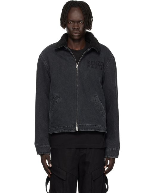 メンズ KENZO ブラック Paris Happy Tiger' ユーティリティジャケット Black