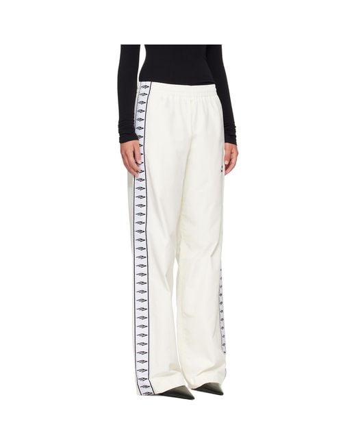 Balenciaga Black Off- Techno Cotton Poplin Track Pants