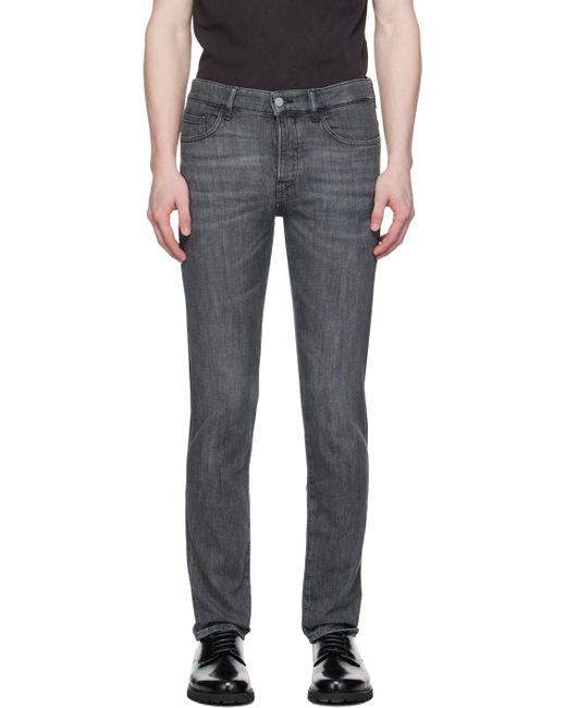 Boss Black Gray Slim-fit Jeans for men