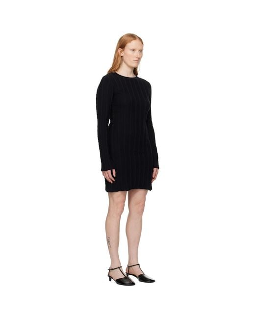 Filippa K Black Rolled Edge Minidress
