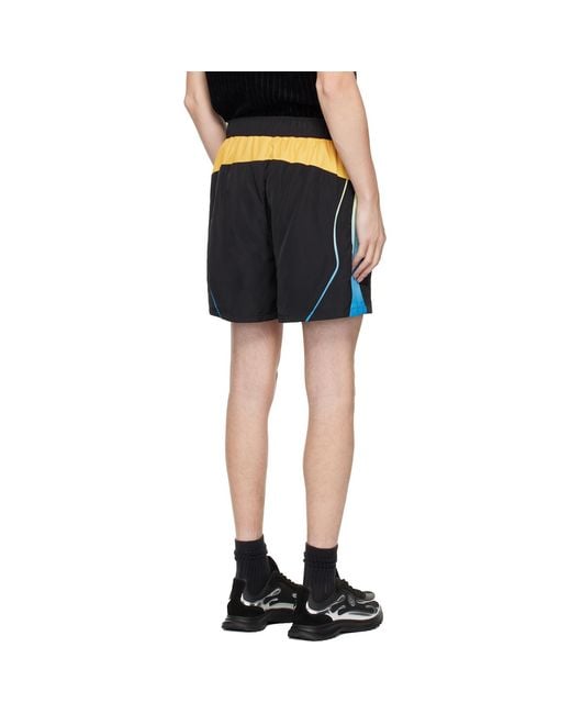 Casablanca Black Gradient Football Shorts for men