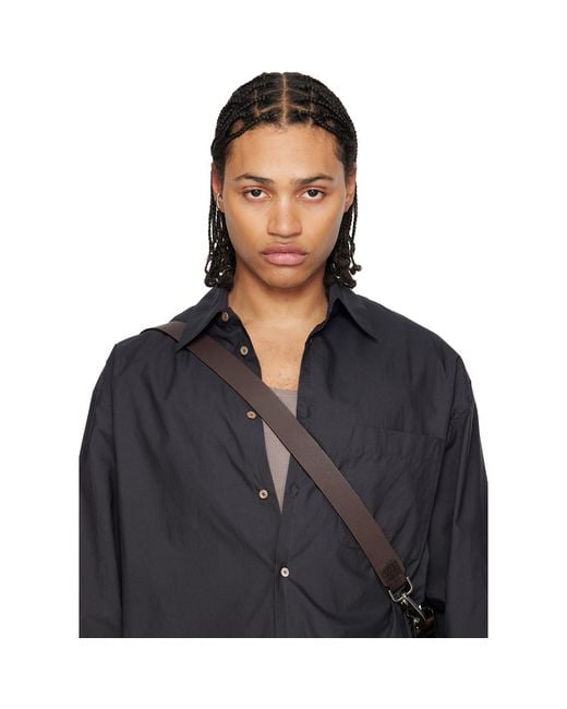 Lemaire Gray Long Drop Ear Cuff for men