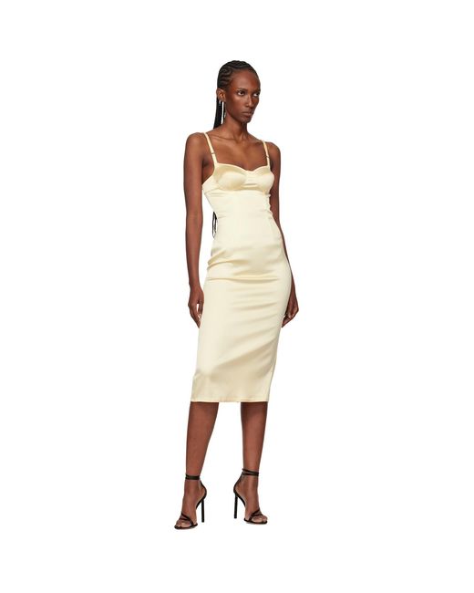 Mugler Black Lingerie Midi Dress